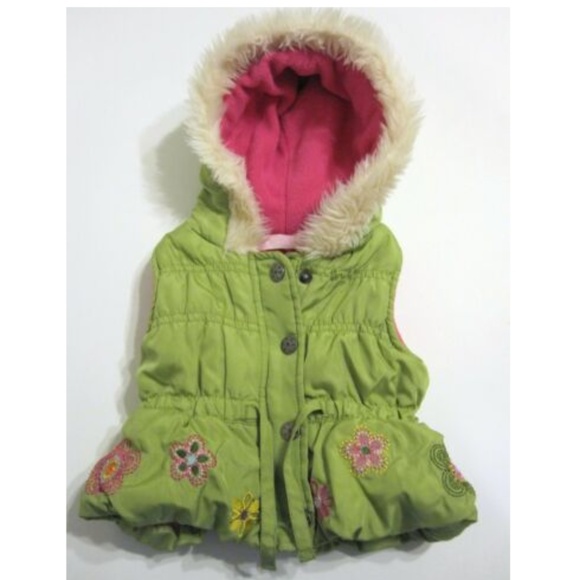 Baby Headquarters Green Winter Vest 12 Months - Picture 1 of 2